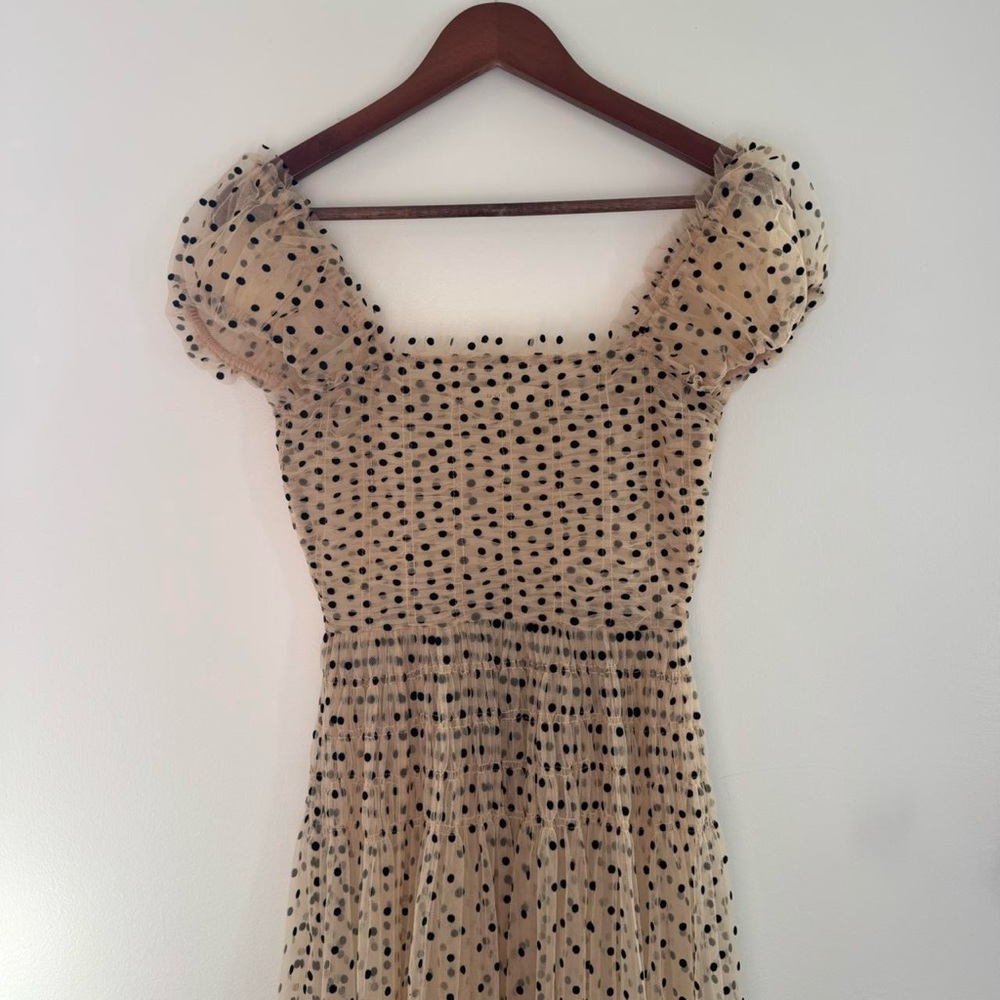 DÔEN Pamelina Dress in Cream w/ Black Polka Dots XXS (belt not included) - Picture 2 of 9
